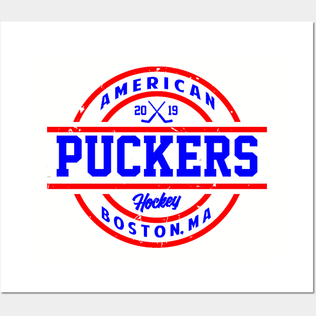 American Puckers Hockey Boston, MA Wall Art by PuckersHockey